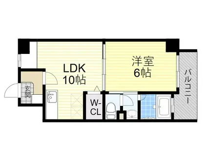 石塚ハイム(1LDK/4階)の間取り写真