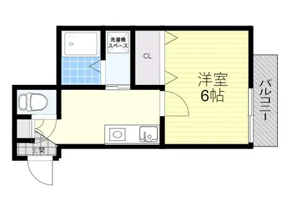 F`GRACE豊中(1K/2階)の間取り写真