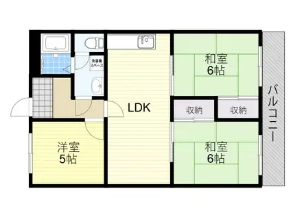 グリーンヒル千里(3LDK/3階)の間取り写真