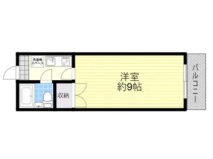 ヒデハイツ(1K/3階)の間取り写真