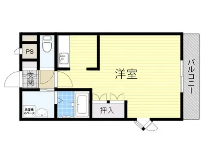 グランディール(ワンルーム/1階)の間取り写真