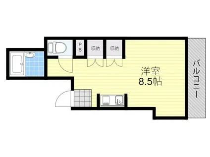 ハイムあこ(ワンルーム/2階)の間取り写真