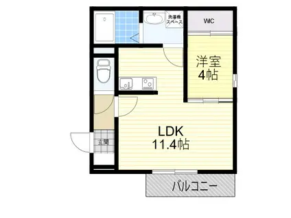ネクストメゾン吹田駅前(1LDK/1階)の間取り写真