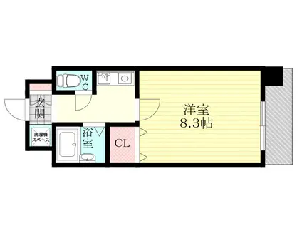セブンハイツ(1K/8階)の間取り写真