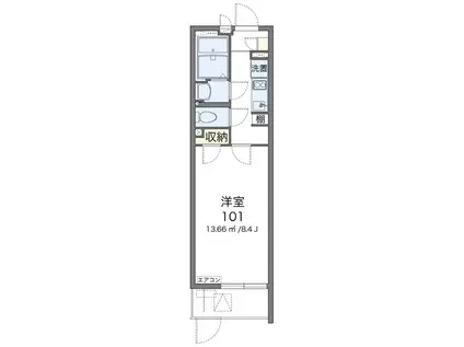 クレイノ輝き(1K/3階)の間取り写真