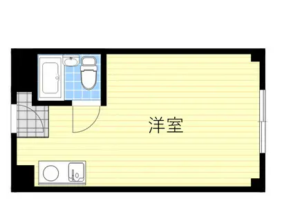 大住壱番館(ワンルーム/2階)の間取り写真