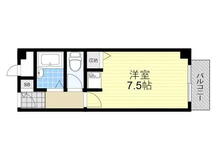 サンフォレスト新中条(1K/1階)の間取り写真