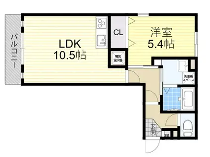 クラシックキューブ(1LDK/2階)の間取り写真