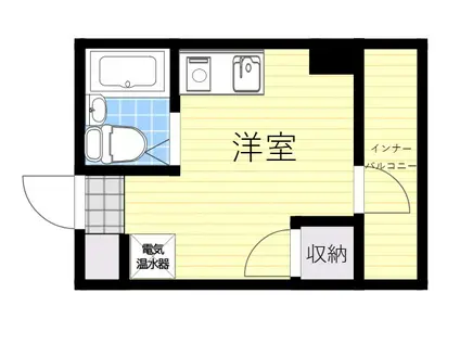 本町ハイツ(ワンルーム/1階)の間取り写真