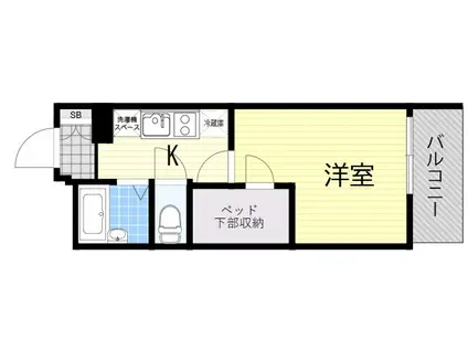 レオパレス掛休(1K/1階)の間取り写真