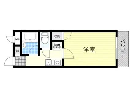 ラ・メゾン・ド・ジョワ(1K/3階)の間取り写真