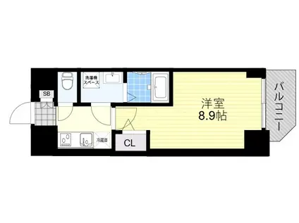 ファーストフィオーレ北大阪リアン(1K/8階)の間取り写真