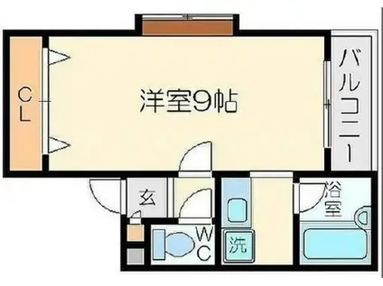 リベラル21(ワンルーム/2階)の間取り写真