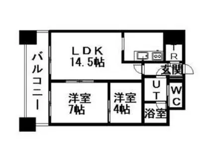 パークアクシス札幌植物園前(1SLDK/9階)の間取り写真