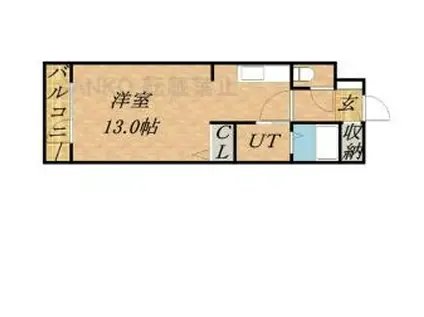 ドミトリ・クレスト(1K/3階)の間取り写真