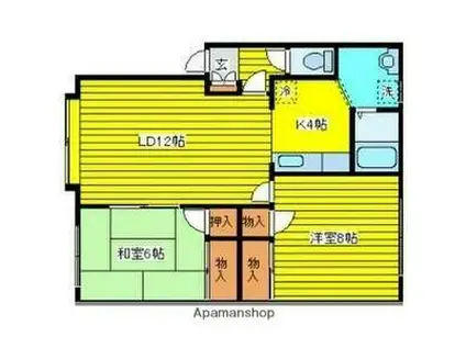 吉田マンション(2LDK/2階)の間取り写真