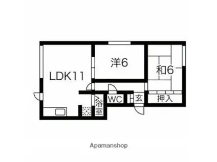 まきば草(2LDK/2階)の間取り写真