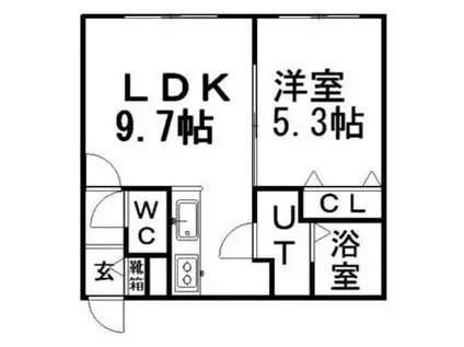 メイフェア・コート菊水(1LDK/4階)の間取り写真