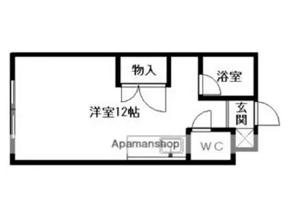 スモット清田II(ワンルーム/3階)の間取り写真