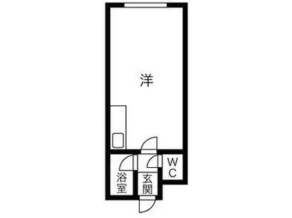 セントラルハイツI(1K/4階)の間取り写真