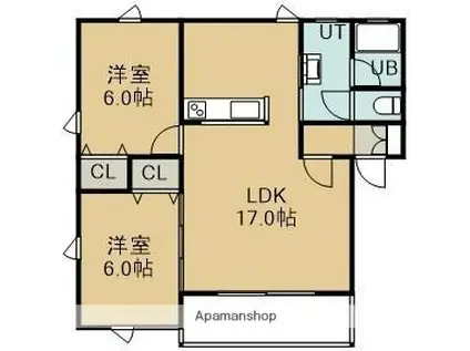 MEISON DE JAPANISM(2LDK/1階)の間取り写真