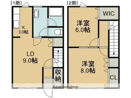 フォリストハウス(2LDK/1階)の間取り写真