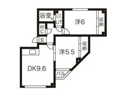 ハイツ2・1(2LDK/4階)の間取り写真