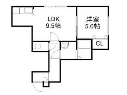NRJイシヤマ(1LDK/1階)の間取り写真