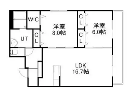 BAMBINO YAMANOTE(2LDK/4階)の間取り写真