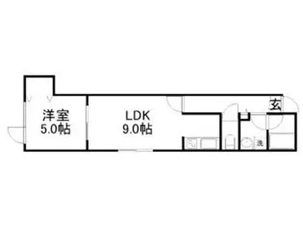 フロルドゥコルザII(1LDK/2階)の間取り写真