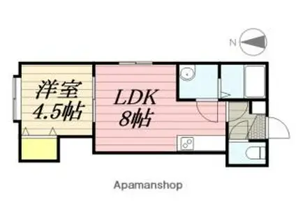 サンハイツ ルナ(1LDK/3階)の間取り写真