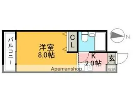 メゾン・ド・北円山(1K/9階)の間取り写真