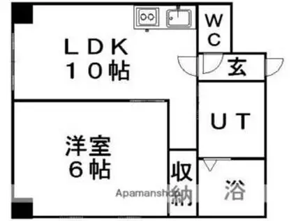 ルピナス7・8(1LDK/1階)の間取り写真