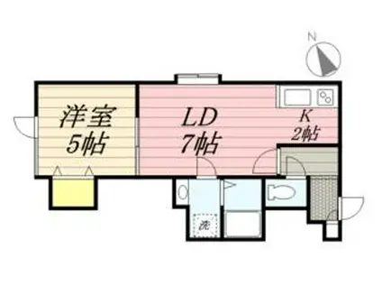メゾンド咲良(1LDK/1階)の間取り写真