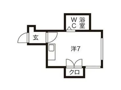 北37条シティハイツ(ワンルーム/1階)の間取り写真