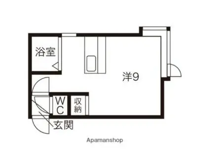 AMS文京台南町19B(ワンルーム/1階)の間取り写真
