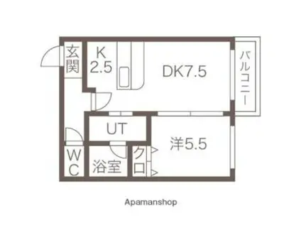 サンコート文京台(1LDK/4階)の間取り写真