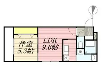 タカライーストプレイス(1LDK/3階)の間取り写真