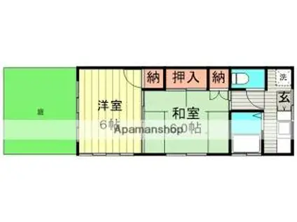 仙台市営南北線 五橋駅 徒歩4分 1階建 築55年(2K)の間取り写真