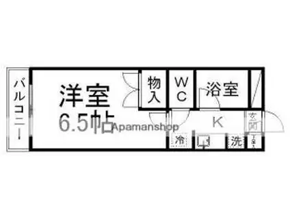 RX木ノ下(1K/4階)の間取り写真