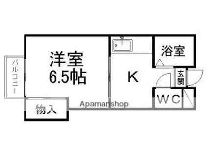 コーポシャイニング(1K/2階)の間取り写真