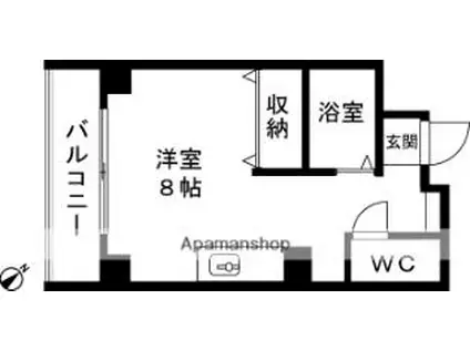 ハイネスABE(ワンルーム/3階)の間取り写真