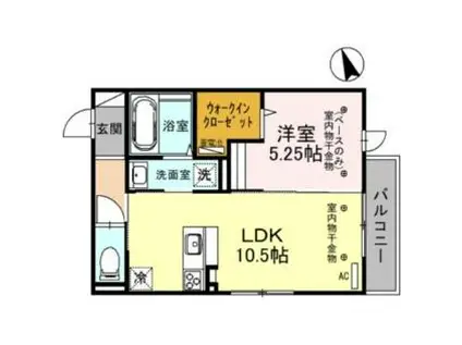 D-RESIDENCE瓢箪町(1LDK/3階)の間取り写真