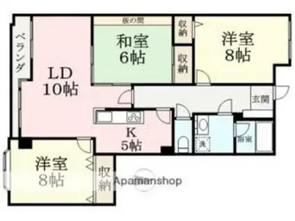 グランメゾン丸山(3LDK/2階)の間取り写真