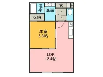 JR東海道本線 三島駅 徒歩13分 3階建 築14年(1LDK/2階)の間取り写真
