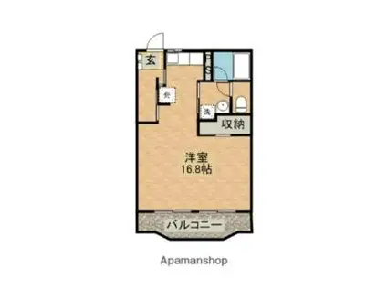 マンションヤマダA(ワンルーム/1階)の間取り写真
