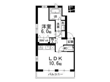 FIKA KANAYAMA(1LDK/2階)の間取り写真