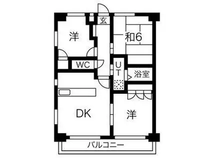 ベルルージュ上社(3LDK/6階)の間取り写真