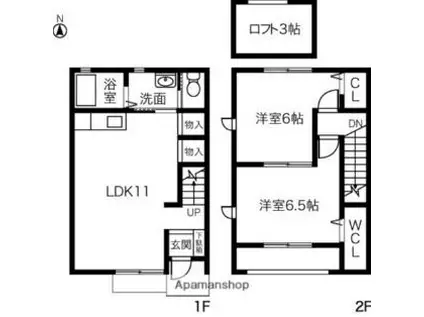 Ｓｕｎｂｕｒｓｔ(2LDK)の間取り写真