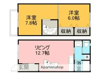 JR中央本線 神領駅 徒歩27分 2階建 築19年(2LDK)の間取り写真